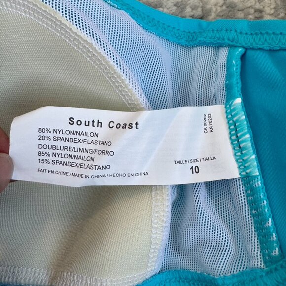 NWT Late 90s Vintage Y2K Aqua and Yellow String Bikini With Skirt - Picture 10 of 12